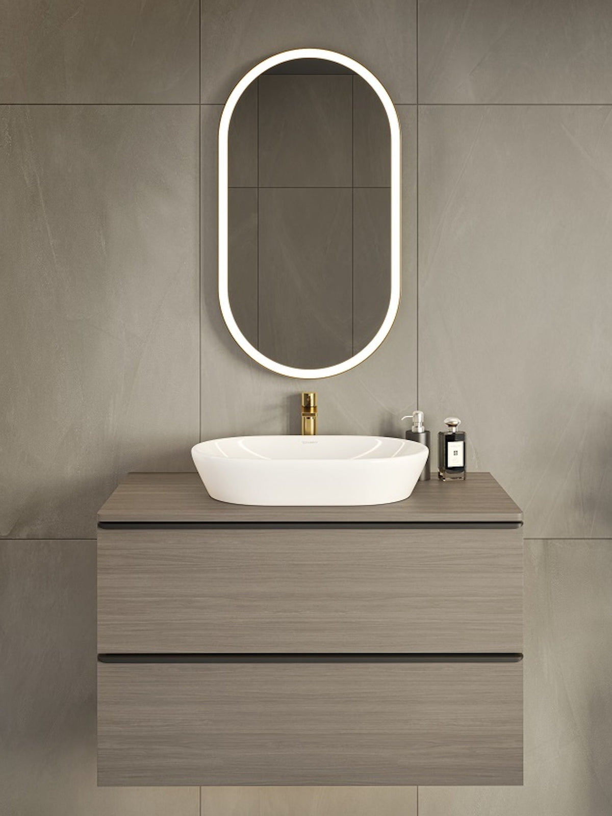 Oval pull out mirrors with LED frame– Miior 7
